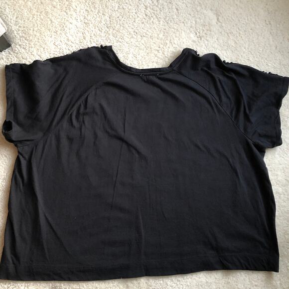For The Republic Black Top with Button Design Woman's 2X - Picture 2 of 10